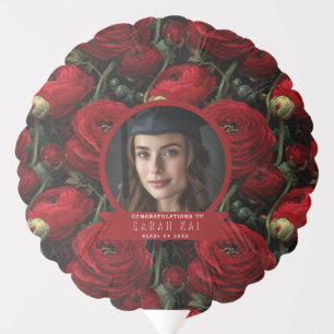 Trendy Ranunculus Petals Mom Graduation Balloon