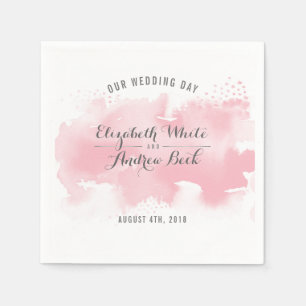 TRENDY RECEPTION stylish watercolor blush pink Napkins