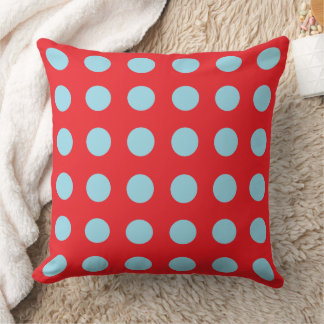 Trendy Red and Blue Light Colour Throw Pillow