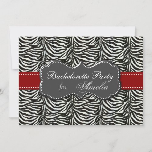 trendy red Bachelorette Party Invitations