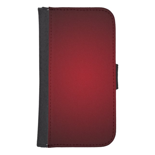 Trendy Red-Black Grainy Vignette Samsung Galaxy Wallet Case (Front)