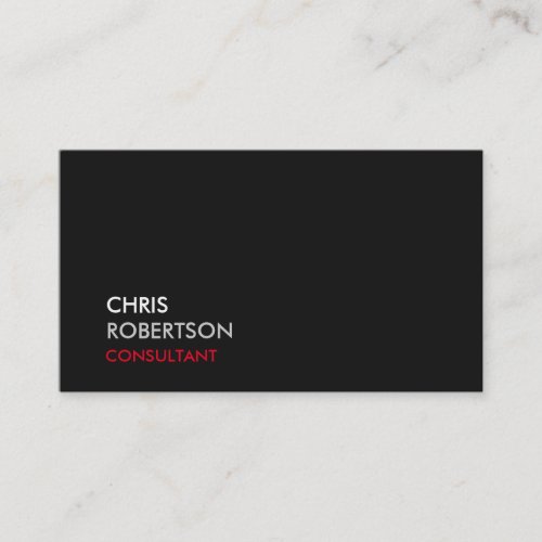 Trendy Red Black Professional Business Card