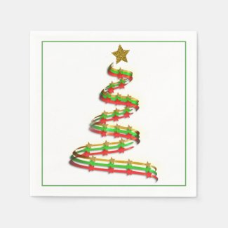 Trendy Red, Green, and Gold Christmas Tree