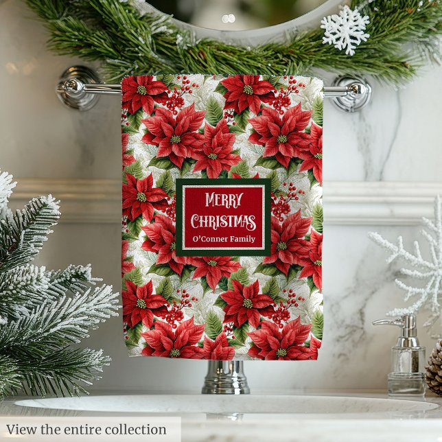  Trendy Red Green Towels Elegant Holiday Decor ( Trendy Red Green Towels Elegant Holiday Decor)
