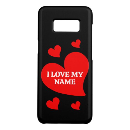 TRENDY RED HEART I LOVE MY ROMANTIC VALENTINE    Case_Mate SAMSUNG GALAXY S8 CASE