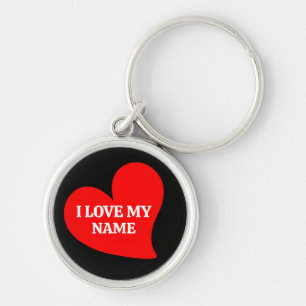 TRENDY RED HEART I LOVE MY ROMANTIC VALENTINE   KEYCHAIN