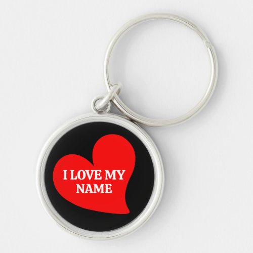 TRENDY RED HEART I LOVE MY ROMANTIC VALENTINE   KEYCHAIN