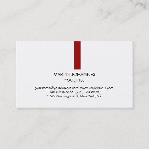 Trendy Red Line Black White Business Card