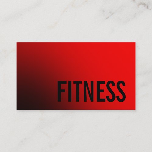 Trendy Red Personal Fitness Trainer Sports Business Card