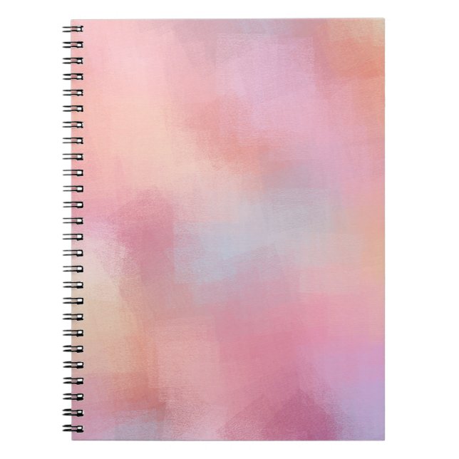 Trendy Red Pink Yellow Blue Purple Green Colors Notebook (Front)