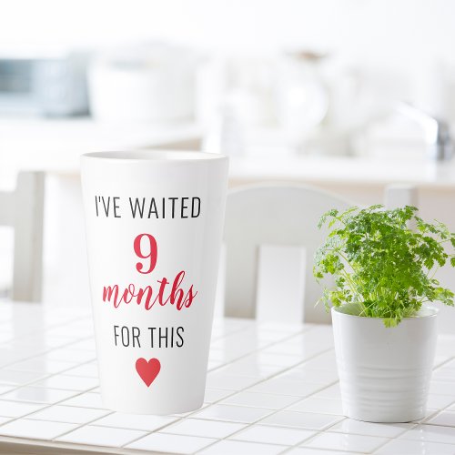 Trendy Red Post Pregnancy Funny Quote  Latte Mug