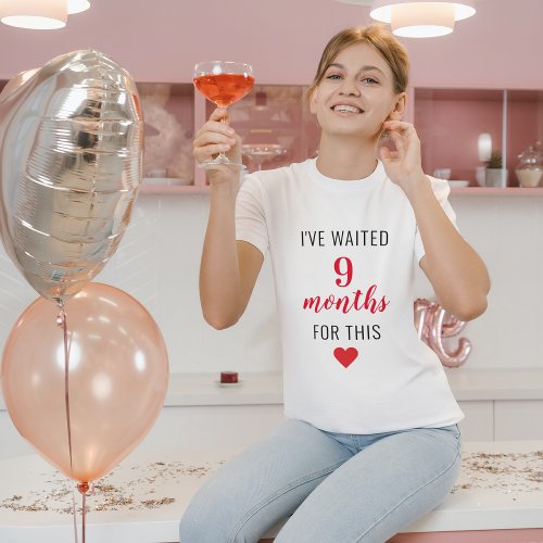 Trendy Red Post Pregnancy Funny Quote  T_Shirt