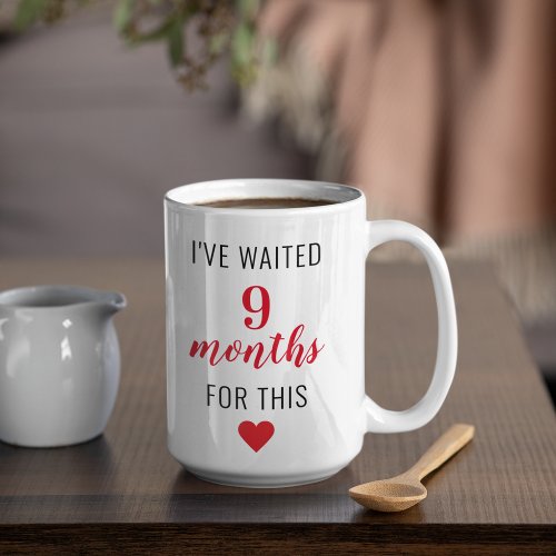 Trendy Red Post Pregnancy Funny Quote  Two_Tone Coffee Mug