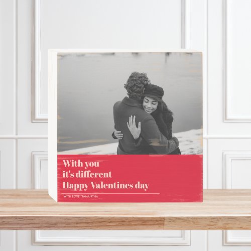  Trendy Red Quote and Photo  Valentines Gift  Wooden Box Sign