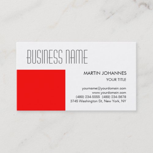 Trendy Red Striped Black White Business Card