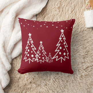 Trendy Red Throw Pillow for christmas season