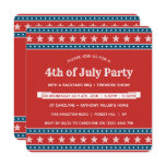 Trendy Red, White & Blue 4th Of July Party Invitation Trendy Red, White & Blue 4th Of July Party Invitation