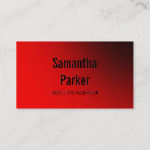 Trendy Red White Contemporary Executive Manager Business Card