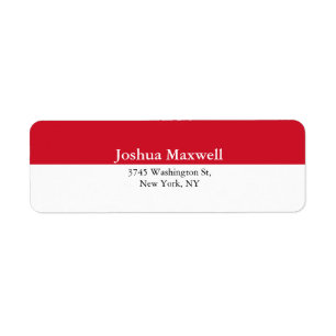 Trendy Red White Stripes Plain Elegant Stylish Label