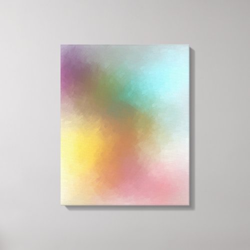 Trendy Red Yellow Blue Purple Modern Abstract Art Canvas Print