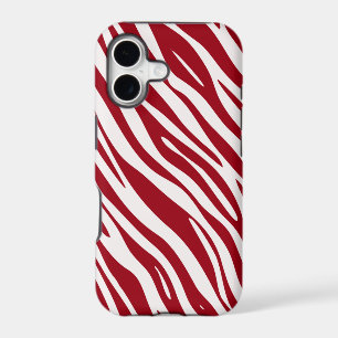 Trendy Red Zebra Animal Sripes iPhone 17 Case