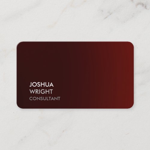 Trendy Reddish Brown Attractive Plain Chic Business Card