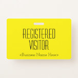 [ Thumbnail: Trendy "Registered Visitor" Badge ]