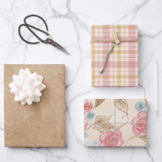 Trendy Retro Earth Tone Boho Abstract Wrapping Pap Paper Sheets