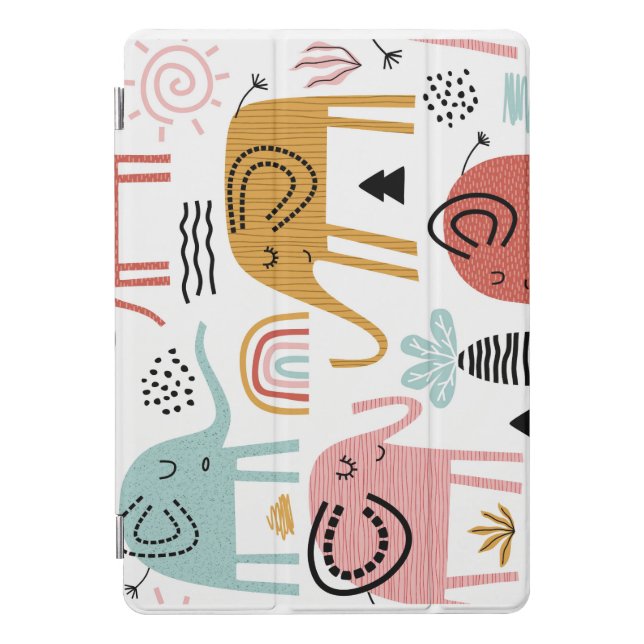 Trendy Retro Elephant  iPad Case (Front)