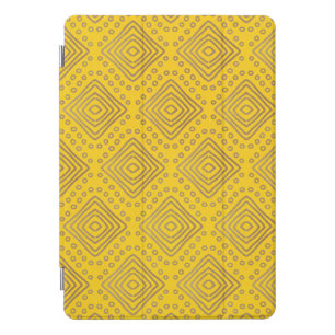 Trendy Retro Geometric Mustard Yellow iPad Case