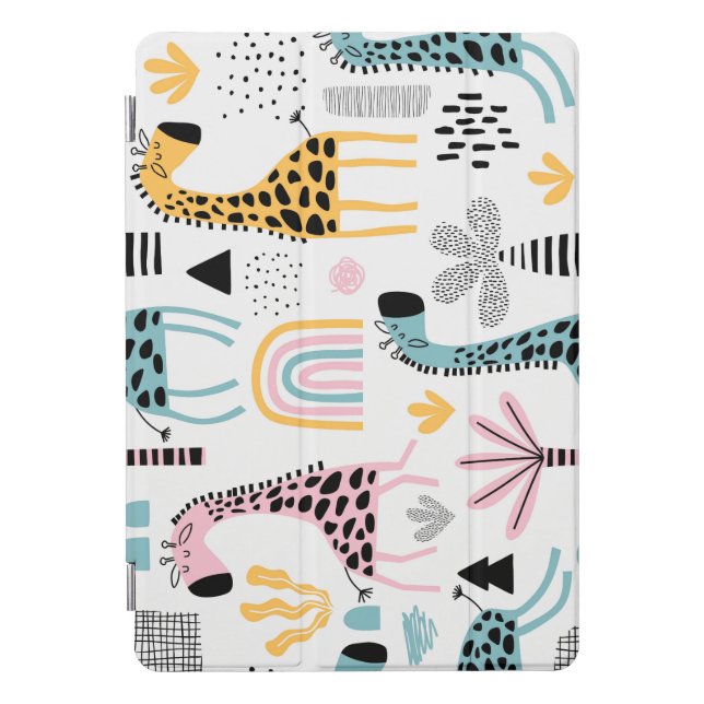 Trendy Retro Giraffe iPad Case (Front)