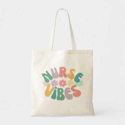 Trendy Retro Nurse Vibes Tote Bag