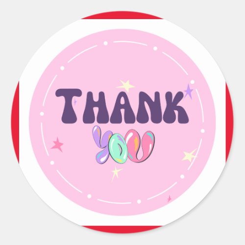 Trendy Retro Thank You Stickers for All in one Use