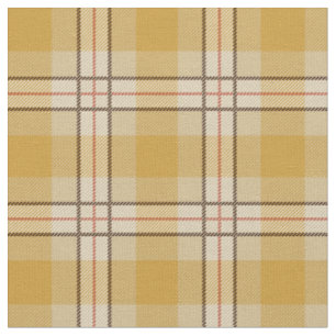Trendy retro yellow plaid scottish practical color fabric