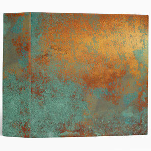 Trendy Rich Copper Patina Metallic 3 Ring Binder
