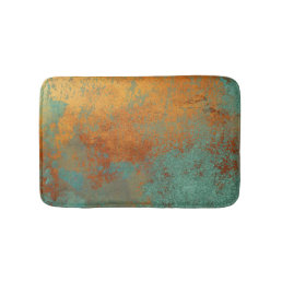 Trendy Rich Copper Patina Metallic Bath Mat