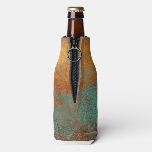 Trendy Rich Copper Patina Metallic Bottle Cooler (Bottle Back)