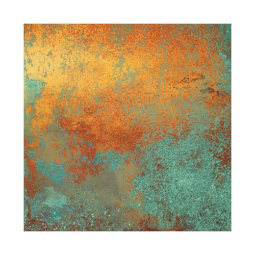 Trendy Rich Copper Patina Metallic Canvas Print