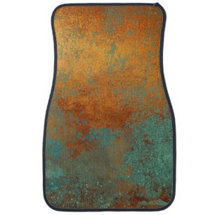 Trendy Rich Copper Patina Metallic Car Floor Mat