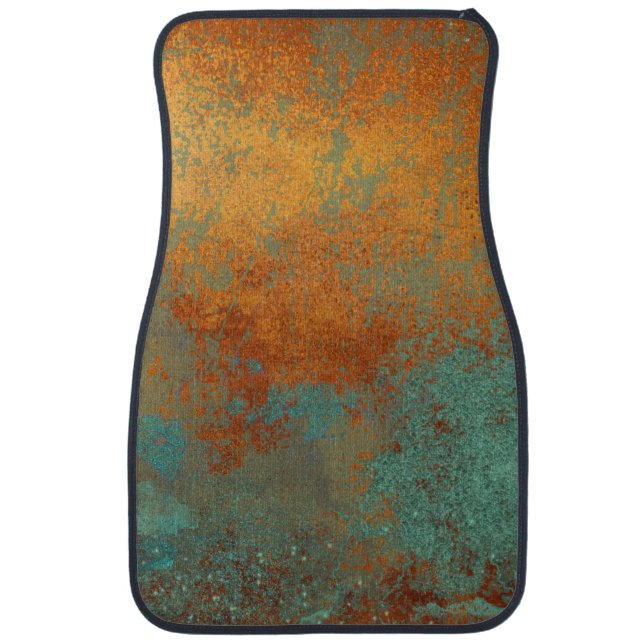 Trendy Rich Copper Patina Metallic Car Floor Mat (Front)