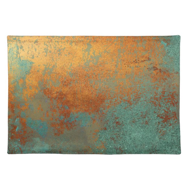 Trendy Rich Copper Patina Metallic Cloth Placemat (Front)