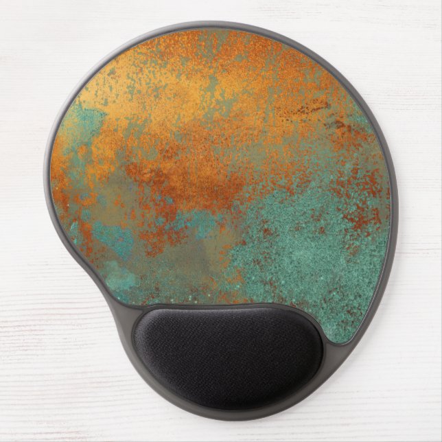 Trendy Rich Copper Patina Metallic Gel Mouse Pad (Front)