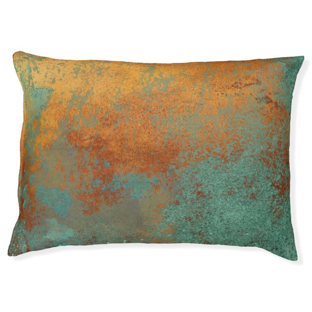 Trendy Rich Copper Patina Metallic Pet Bed (Front)