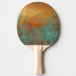 Trendy Rich Copper Patina Metallic Ping Pong Paddle