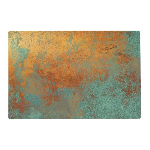 Trendy Rich Copper Patina Metallic Placemat