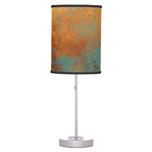 Trendy Rich Copper Patina Metallic Table Lamp