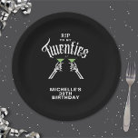 Trendy RIP To My Twenties 30th Birthday Party Paper Plates<br><div class="desc">🍸 Raise a glass to the afterlife of your twenties with these trendy RIP to My Twenties 30th birthday paper plates. Personalize the details and match your party vibe perfectly!

Black & White RIP To My Twenties 30th Birthday Paper Plates</div>