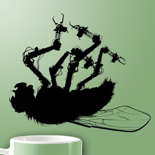 Trendy Robot Fly Silhouette Design Coffee Mug