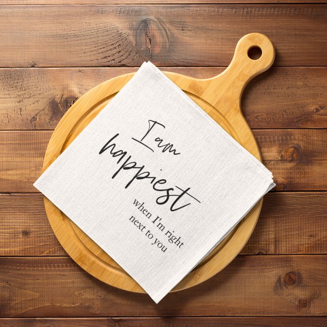 Trendy Romantic Black Quote Gift Kitchen Towel (Creator Uploaded)