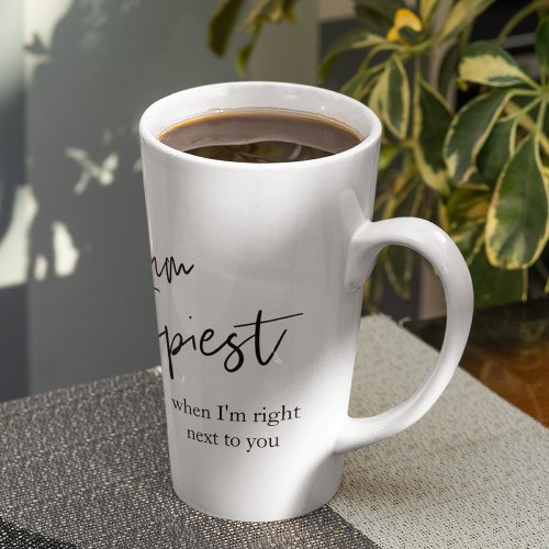 Trendy Romantic Black Quote Gift Latte Mug